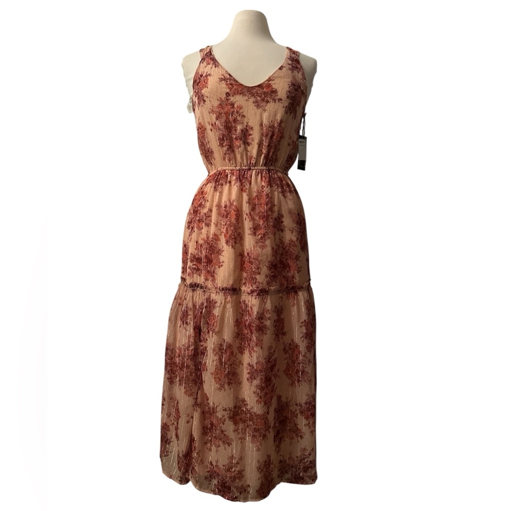 Black Tape Floral Sleeveless Maxi Dress